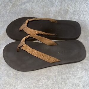 Women Cobian Bounce  Flip Flop Sandal Brown Mocha Size 8 Arch Support cushioned